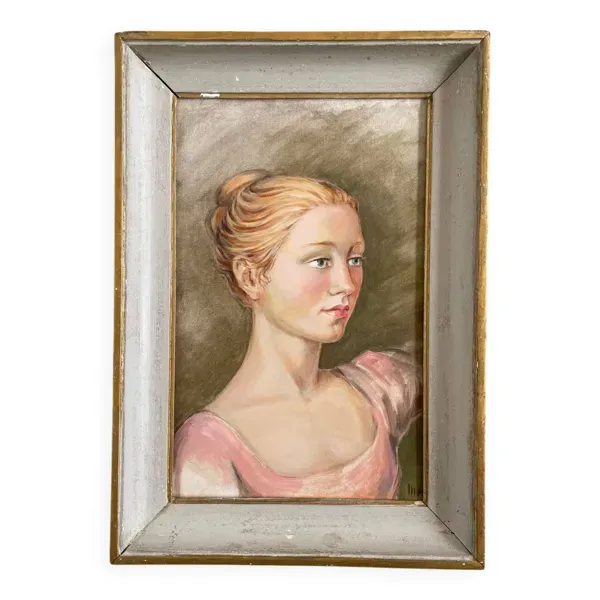 Portrait, huile sur carton