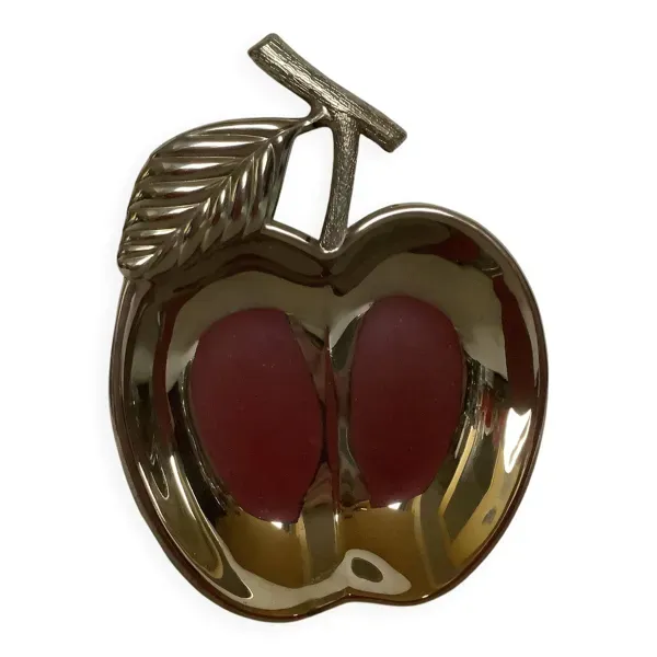 Vide poche pomme argentée