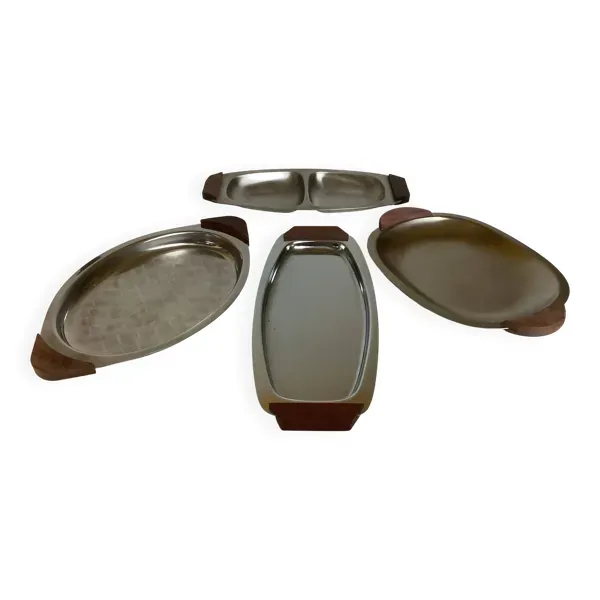 4 raviers métal et bois style scandinave