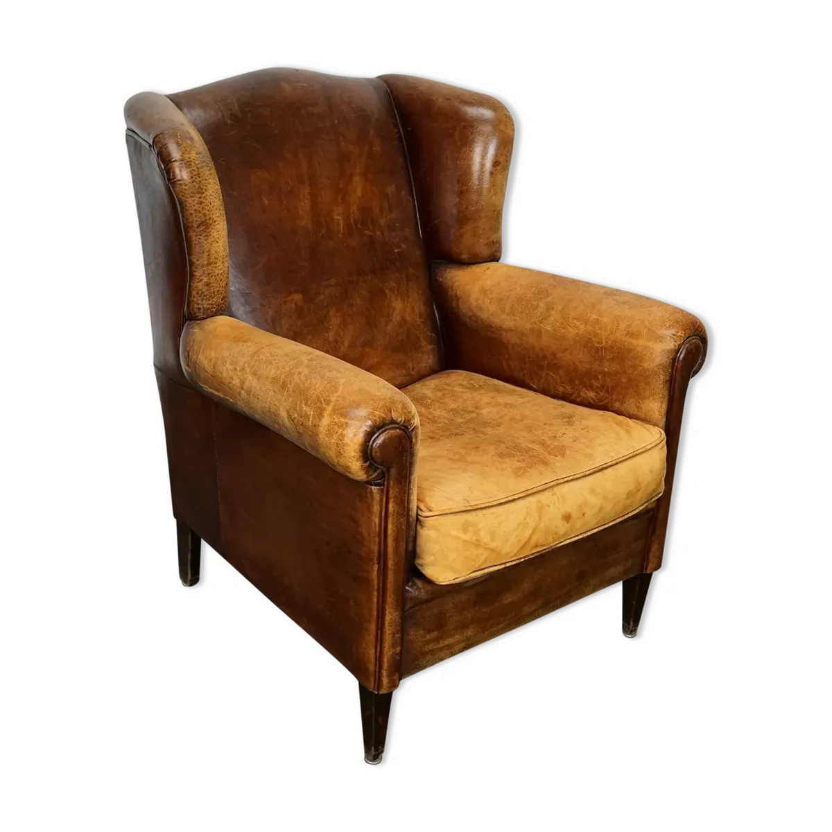 Fauteuil club en cuir
