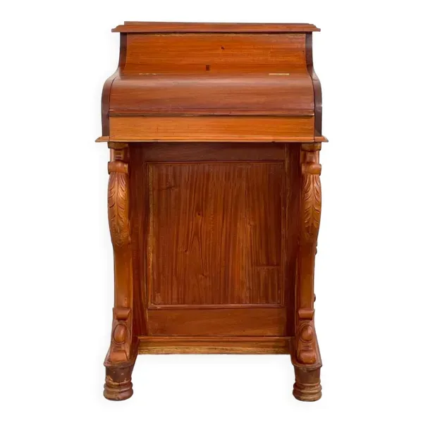 bureau Davenport du 20ème siècle avec dessus de piano en noyer