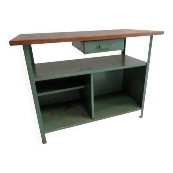 Banc de travail industriel vintage