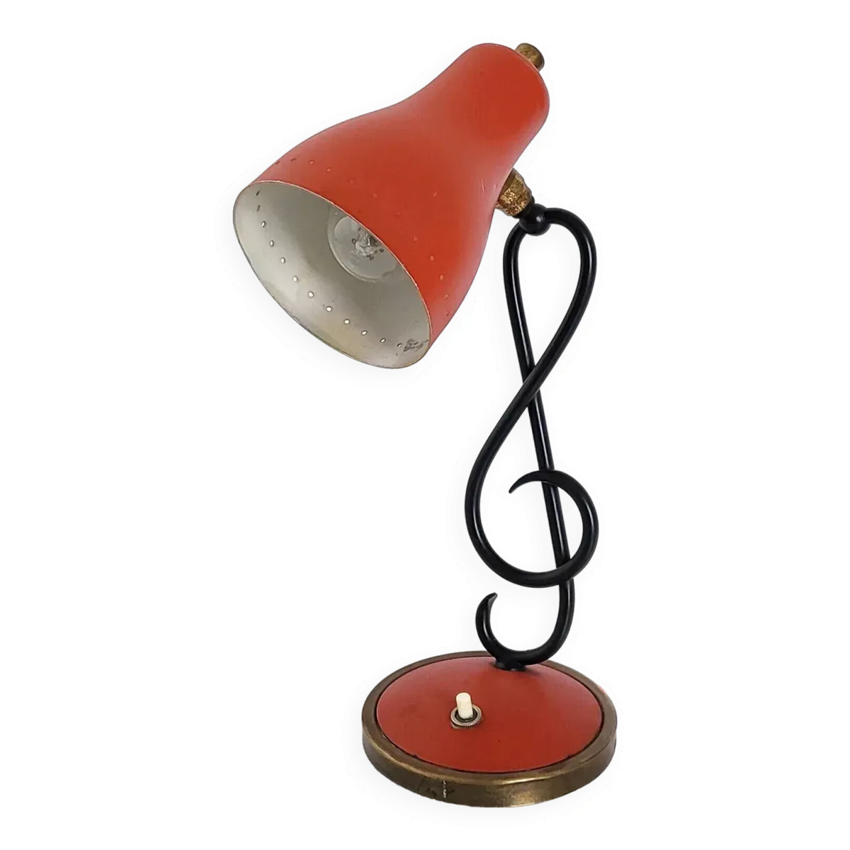 Lampe clé de sol vintage 1950