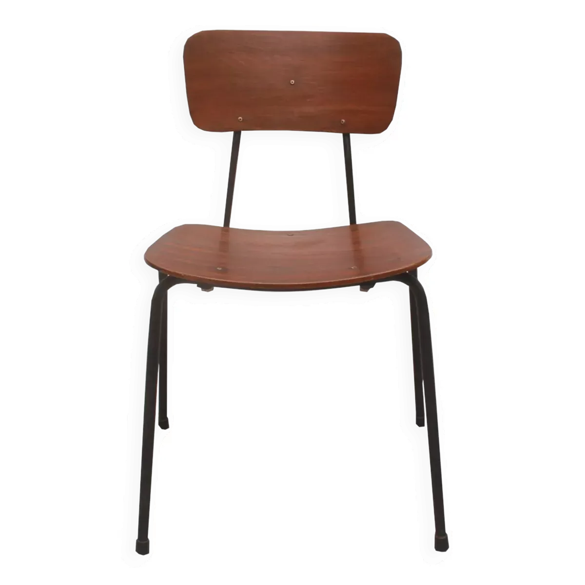 Chaise en contreplaqué des années 1960, design industriel