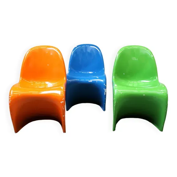 Suite de 3 chaises Verner Panton, Vitra