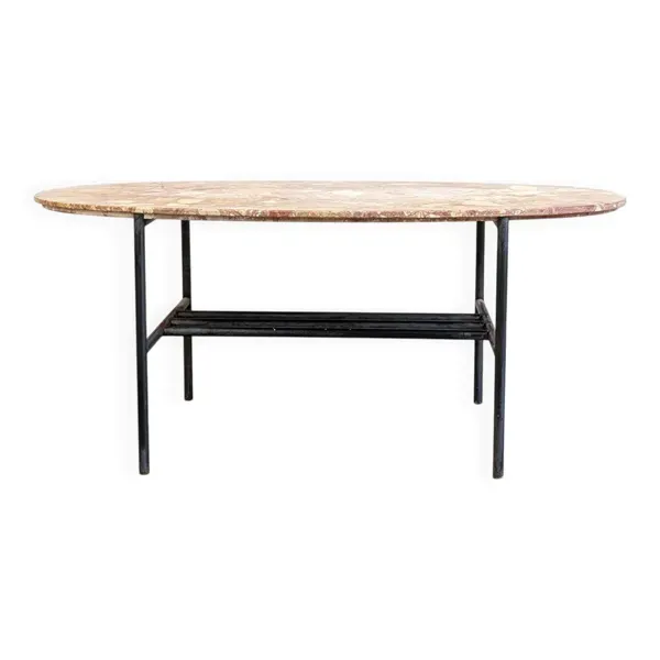 Table basse marbre et acier