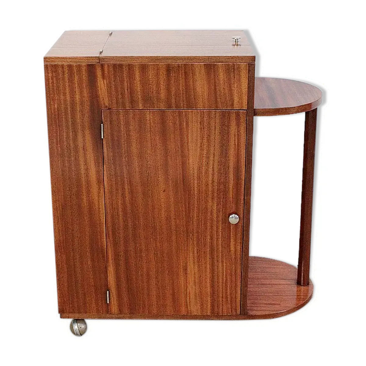 Meuble bar en placage d’acajou 1950