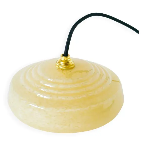 Suspension en verre Clichy jaune, 1930