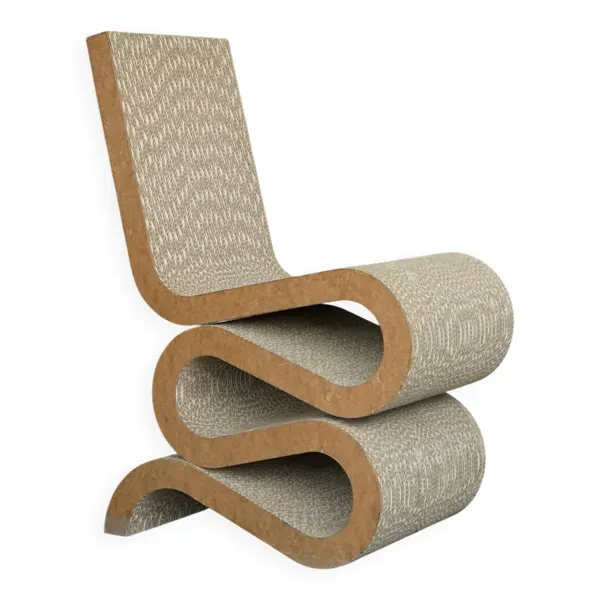 Chaise latérale 'Wiggle' Easy Edges par Frank Gehry, édition Vitra des années 1990.