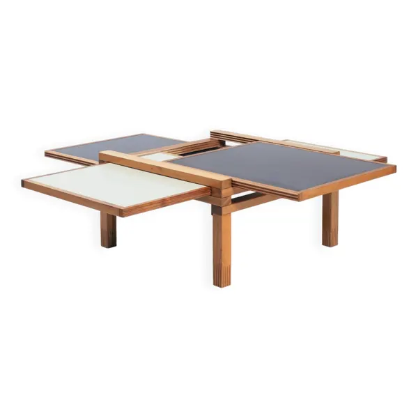 Table basse modulaire PAR4 par Bernard Vuarnesson pour Bellato, Italie, années 1970