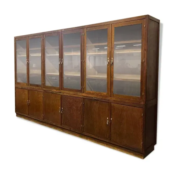 Vitrine industrielle XL vintage haute / armoire de laboratoire / armoire