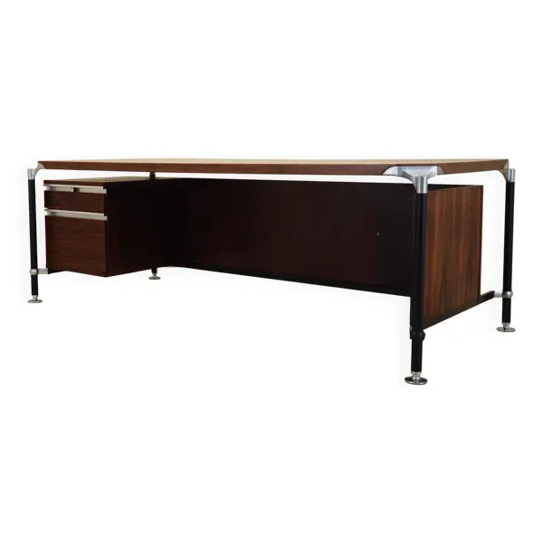 Bureau en palissandre, design italien, années 1970, designers : Ico et Luisa Parisi, manufacture