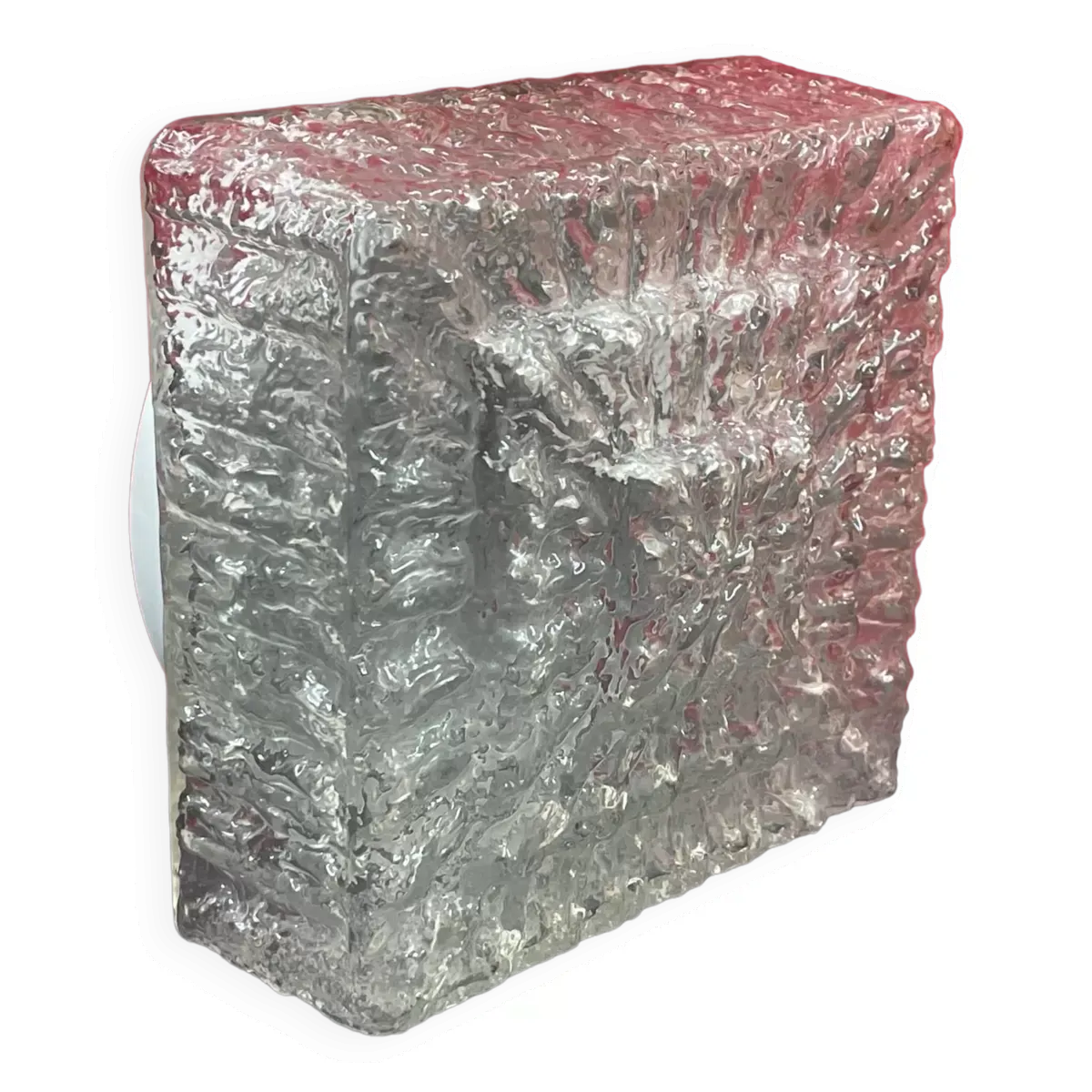 Applique plafonnier en verre type holophane industriel loft vintage