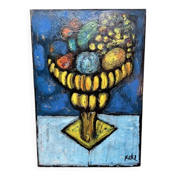 Tableau Simon Keitel Nature morte dlg de Chagall France 2000