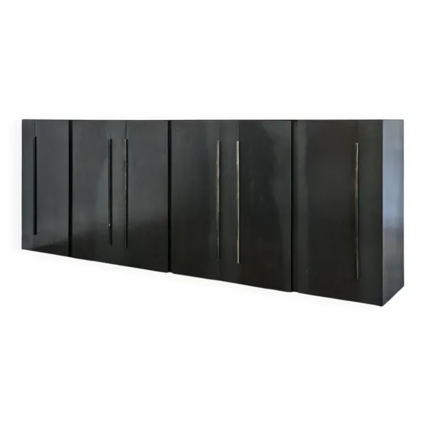 Grande enfilade acier patiné, pièce unique, designer Franck Robichez (1944)