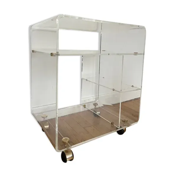 Desserte roulante en plexiglas David Lange