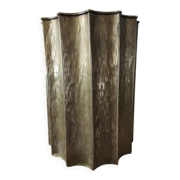 Porte-parapluie Egidio Casagrande en laiton martelé, Italie, circa 1960