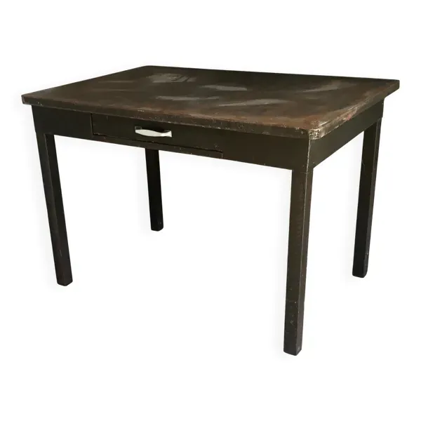 Table métallique à tiroir industrielle ou militaire