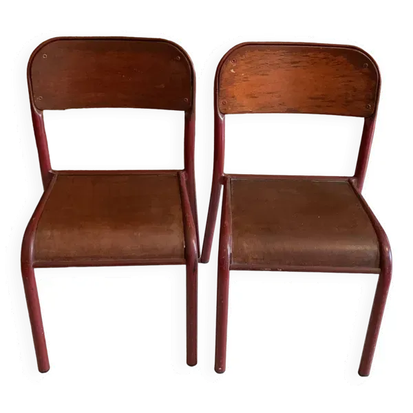 Chaises écolier vintage