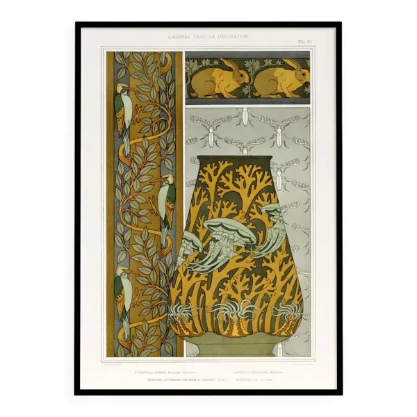 Affiche “L’animal dans la décoration – Piverts, lapins et méduses”