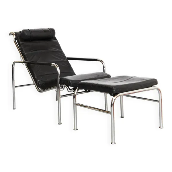 Fauteuil & Ottoman Gabriele Mucchi « Genni » pour Zanotta