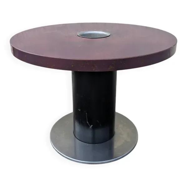 Table basse vintage années 70 avec rafraîchisseur intégré – esprit lou