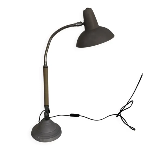 Lampe d'atelier, de bureau industrielle Super Chrome, 1950