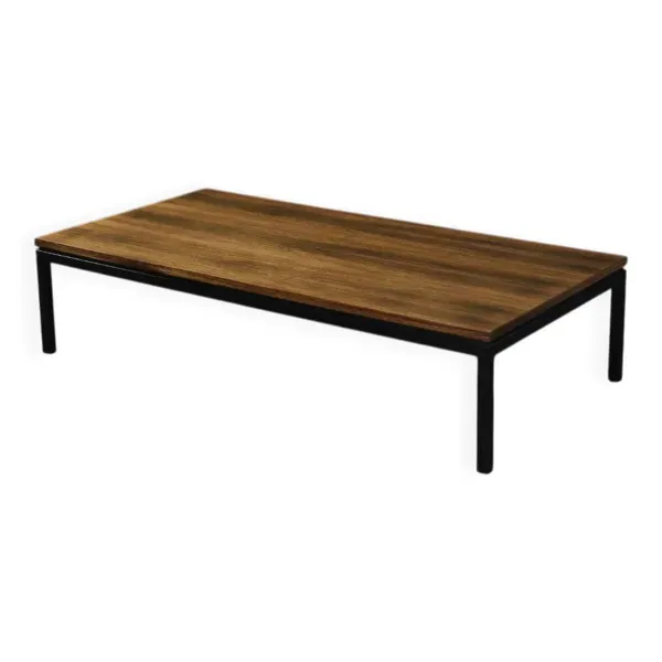 Vintage Mid-Century Danish Modern Brown Teak Low Coffee Table, 1960s