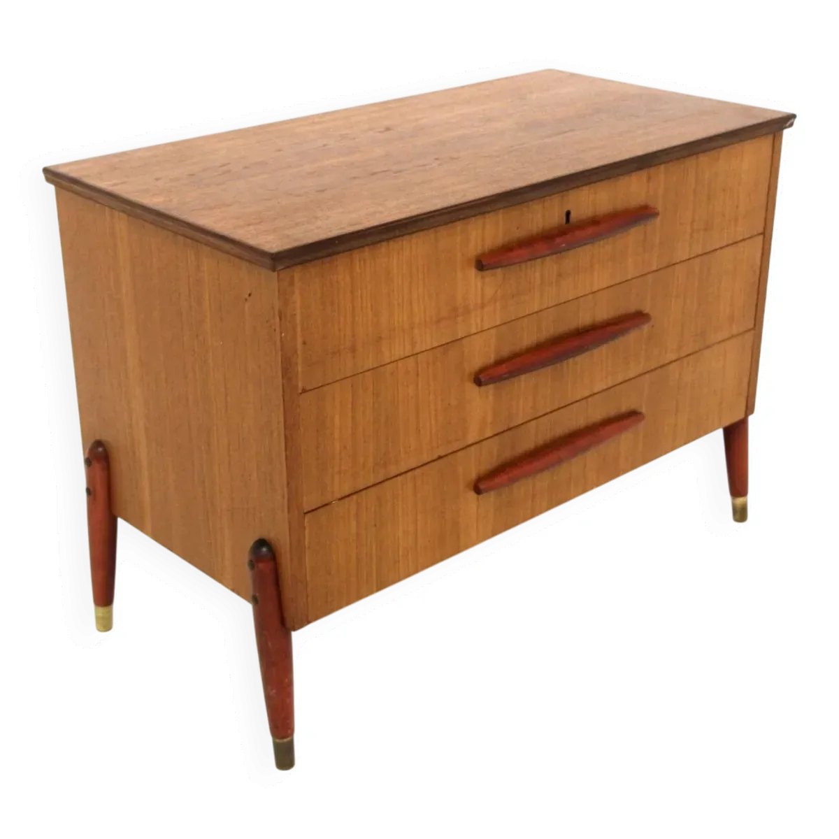 Commode scandinave en teck, Bröderna Gustavssons, Markaryd, Suède, 1960