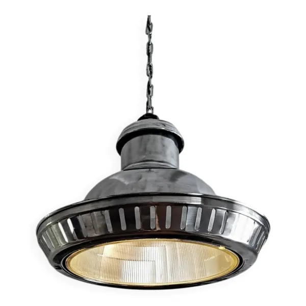 Suspension Holophane en chrome