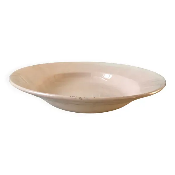 Plat creux digoin sarreguemines rose années 40