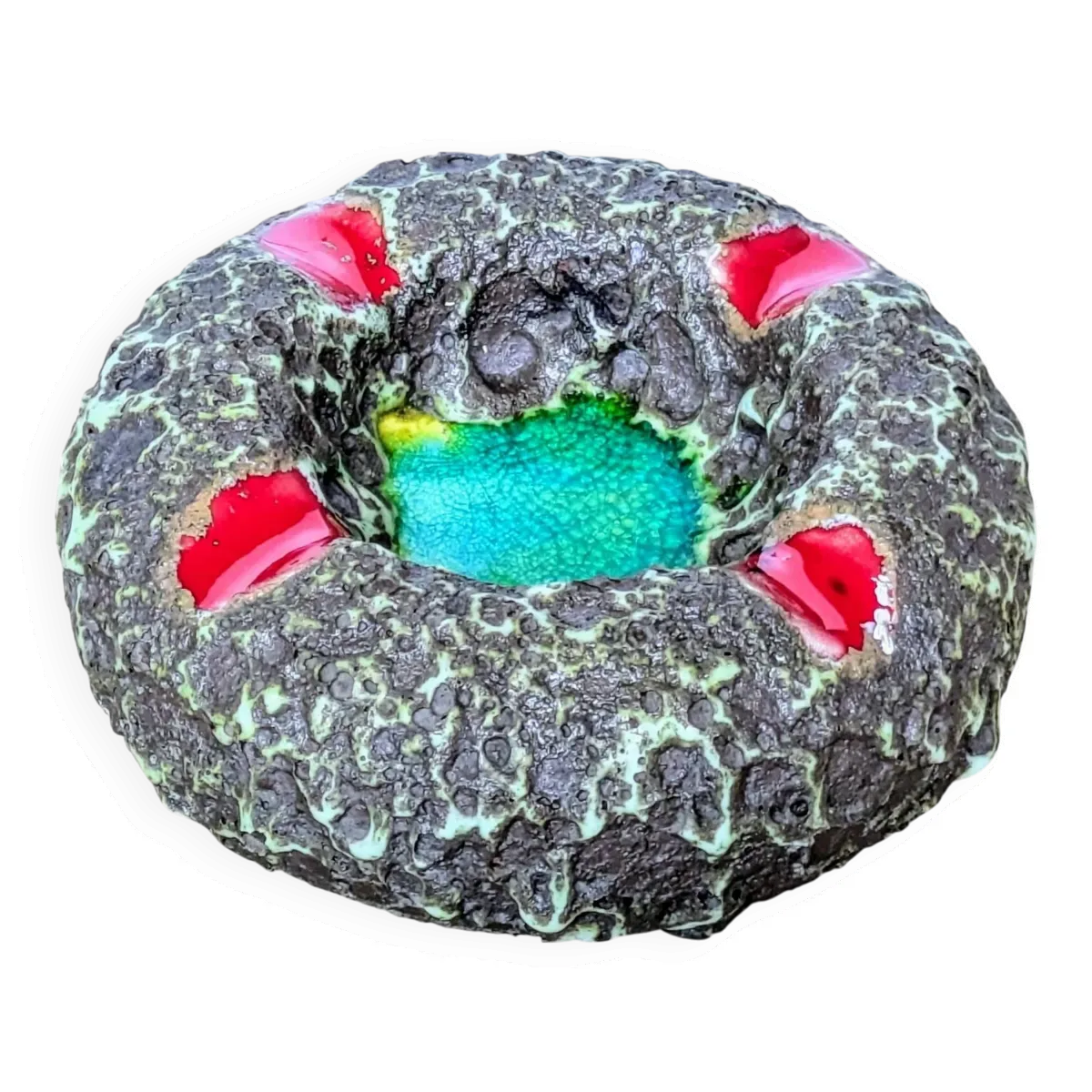 Cendrier céramique – France, années 60 – émail volcanique