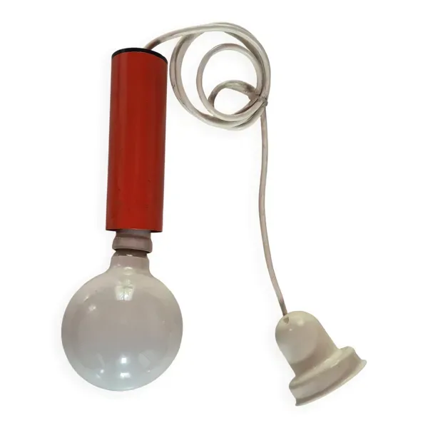 Suspension Tube Vintage Orange - Design Années 70 - Space Age