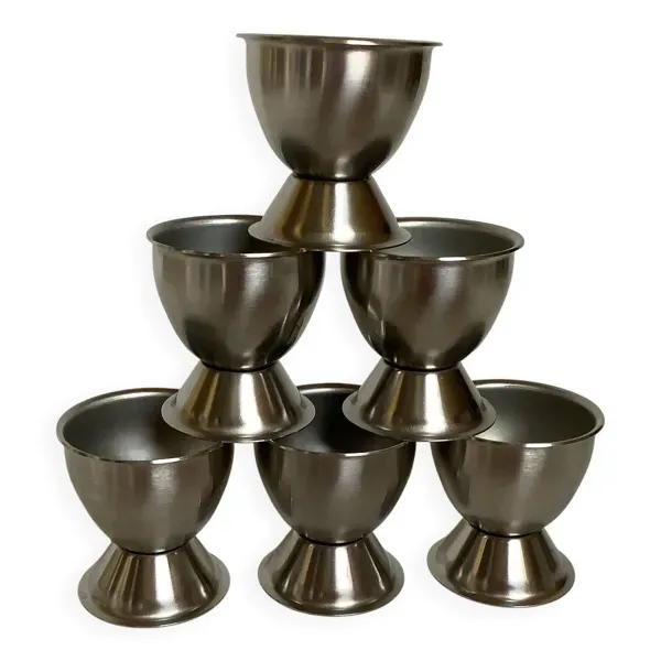 Six coquetiers métal