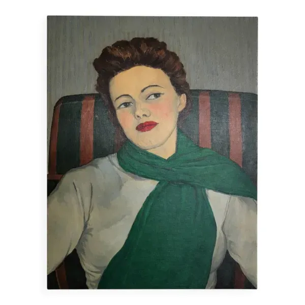 Portrait féminin – Pierre Morosini, 1956 – Huile sur toile, École de Paris