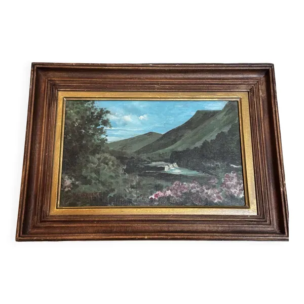 Eugène Mannessier - École de Paris - Paysage Montagne en été - Huile s