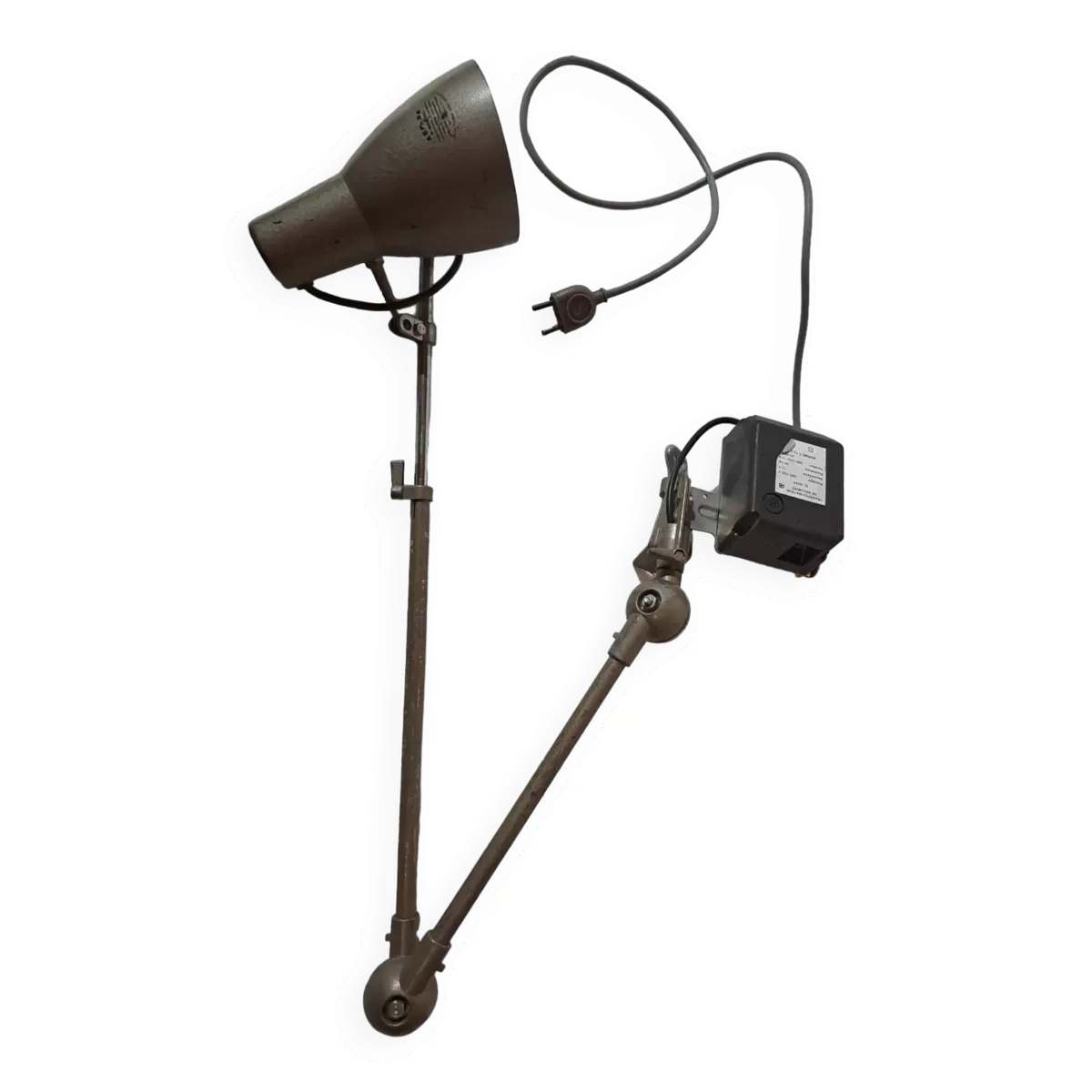 Ancienne lampe d'atelier articulée industrielle