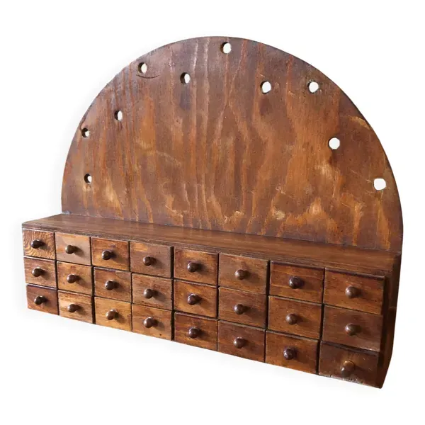 Petit meuble de métier rétro vintage en bois