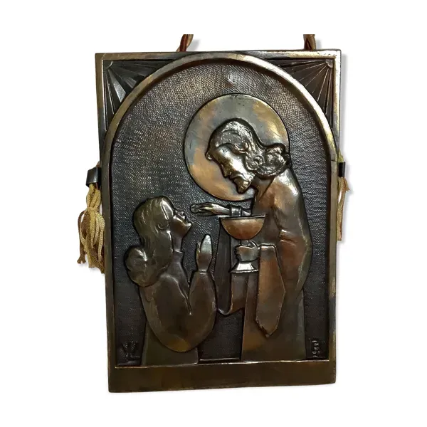 Bas relief la communion objet religieux