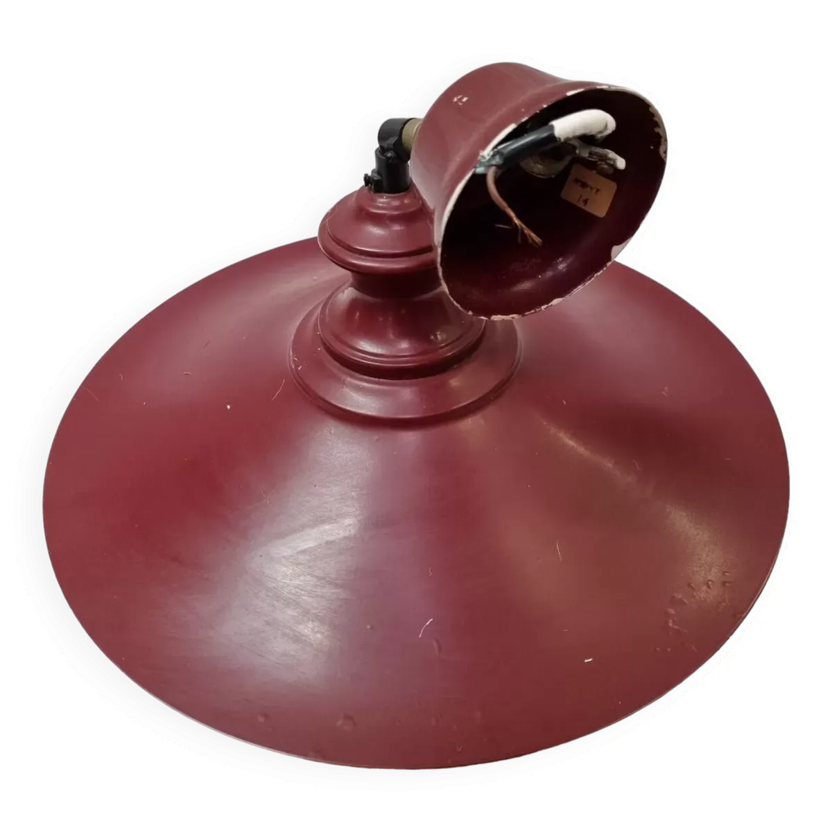 Suspension tôle émaillée rouge industrielle