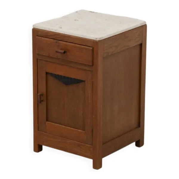 Table de chevet en marbre Art Déco néerlandais des années 1920