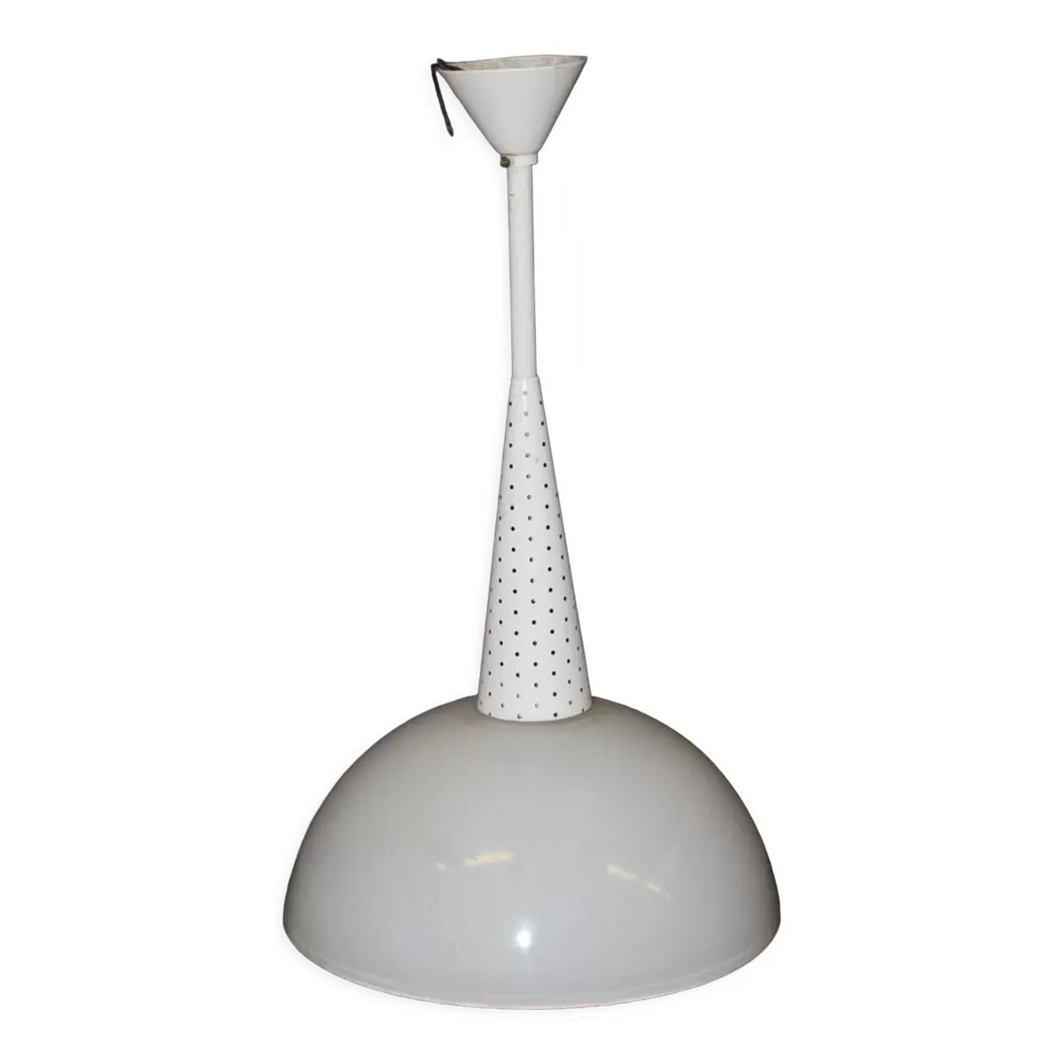 Lustre en tôle perforés par holophane vers 1950