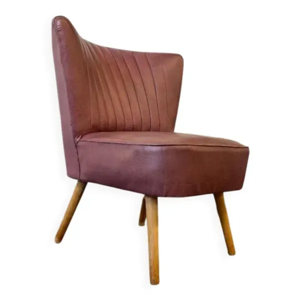 Fauteuil cocktail vintage rose / fauteuil une place / fauteuil rétro