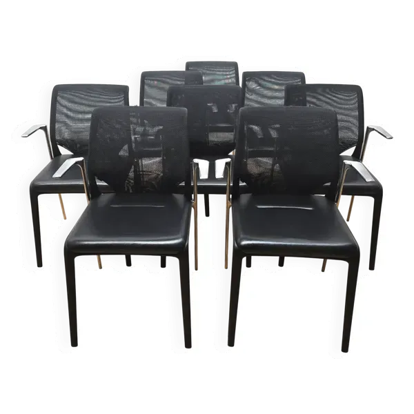 Suite de 8 chaises MediaSlim, Vitra