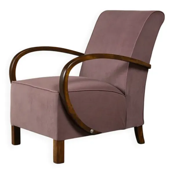 Fauteuil Club Art Déco, entièrement restauré, Pologne, années 1930