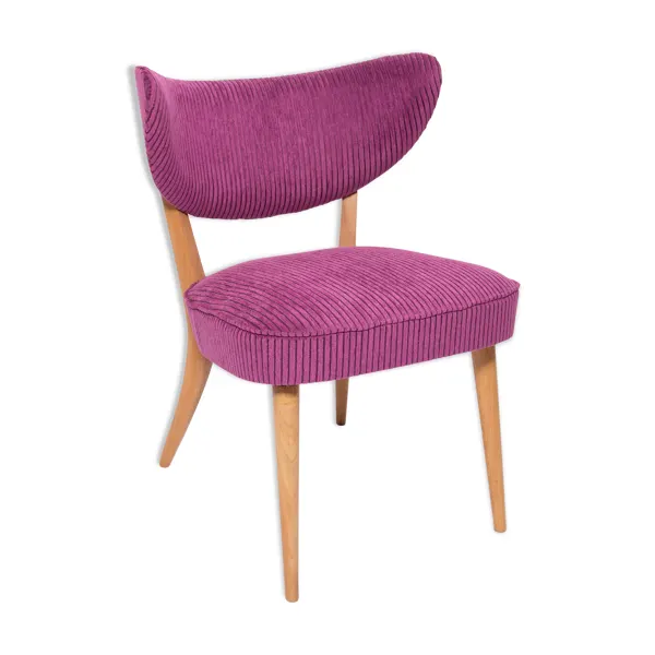 Fauteuil Club Violet en Velours Milieu du Siècle, Europe, 1960s
