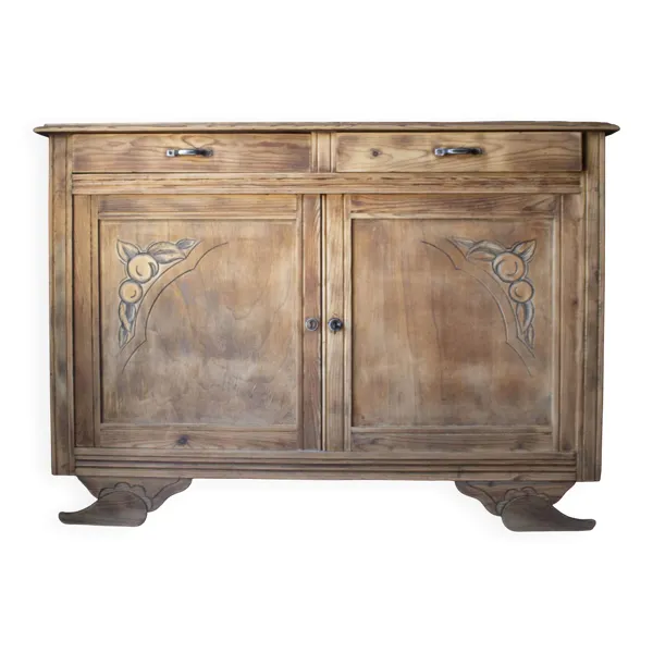 Buffet bas Art déco en bois massif