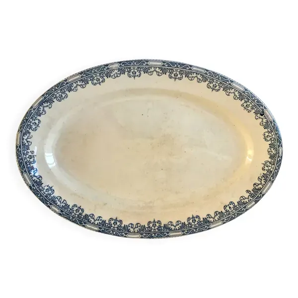 plat oval A&C Salins modèle Bourgogne fin XIXème