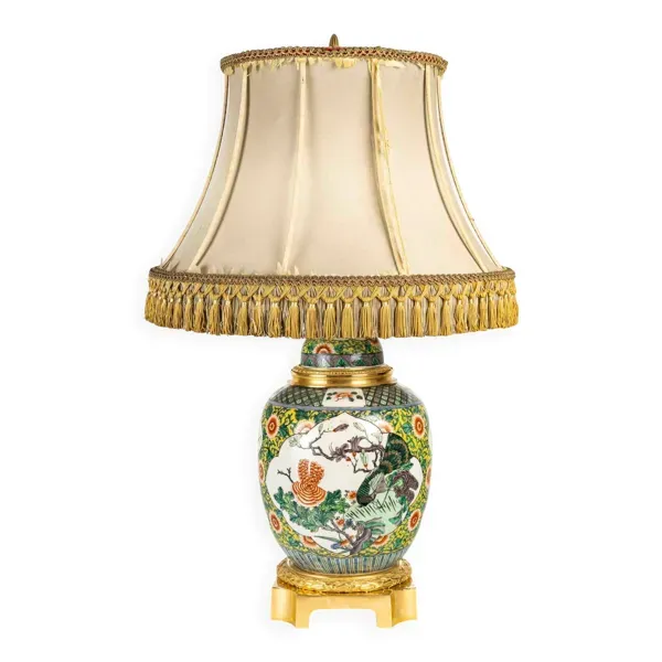 Lampe en Porcelaine de Samson de Style Chinois XIXème Siècle
