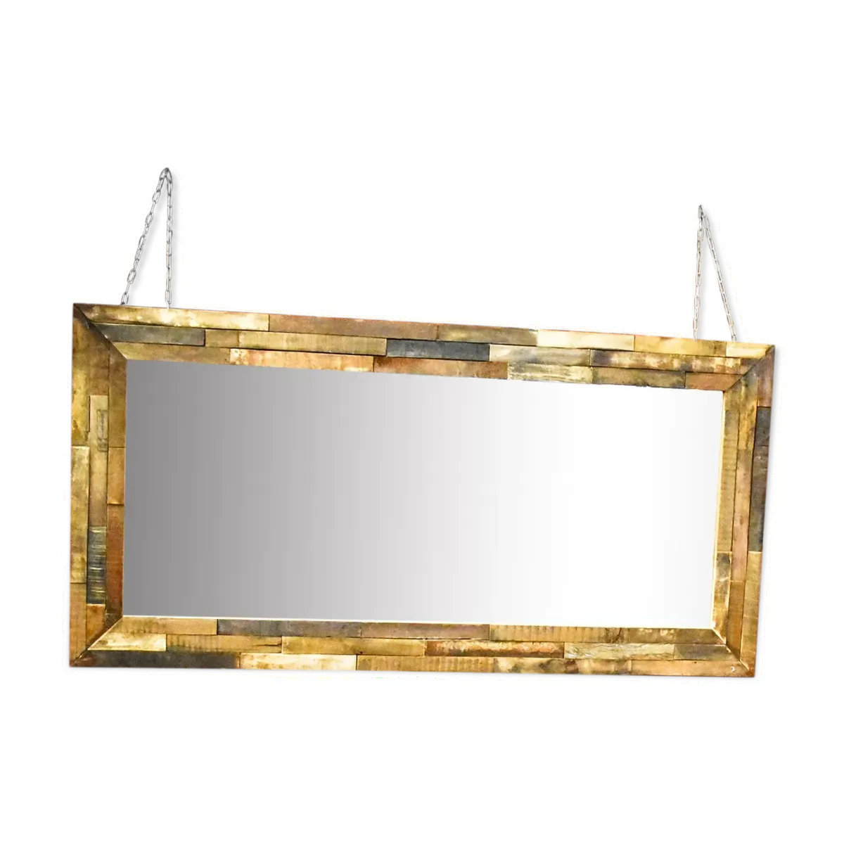 Miroir indus en bois exotiques massifs recyclés